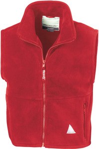 Result R37J - Kinder Fleece Weste Rot