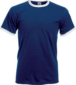 Fruit of the Loom SC61168 - Ringer T-shirt Navy/White