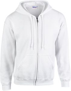 Gildan GI18600 - Kapuzen-Sweatshirt mit Reißverschluss Herren Weiß