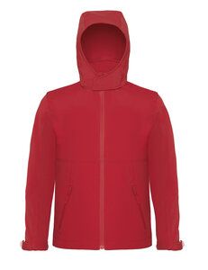 B&C BA630 - Hooded Softshell Jacke Herren Rot