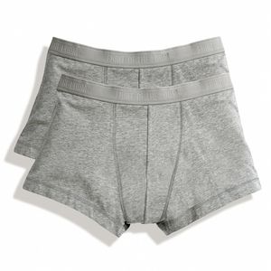 Fruit of the Loom SS700 - Klassische kurze Boxershort 2 Stück Light Grey Marl