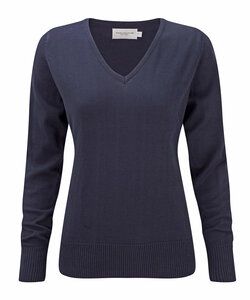 Russell J710F - V-Neck Strick Pullover French Navy