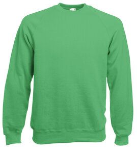 Fruit of the Loom 62-216-0 - Sweatshirt Raglan Kelly Green