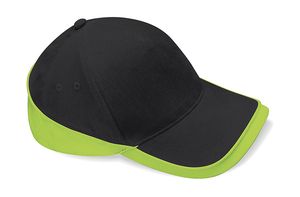 Beechfield B171 - Teamwear Wettkampf Cap Black/Lime Green