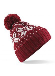 Beechfield B456 - Fair Isle Snowstar Beanie Strickmütze