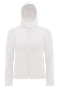 B&C B630F - Damen Softshell Jacke mit Kapuze Weiß