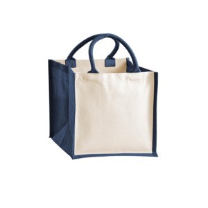 Westford Mill WM421 - Jute-Tasche aus Baumwolle Navy