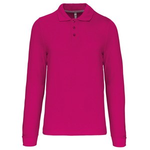 Kariban K243 - Herren Langarm Pique Poloshirt Fuchsie