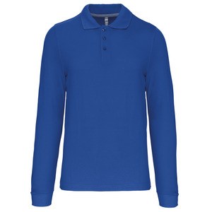 Kariban K243 - Herren Langarm Pique Poloshirt Light Royal Blue