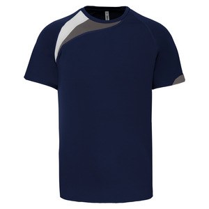 ProAct PA437 - KINDER KURZARM SPORT T-SHIRT Sporty Navy / White / Storm Grey