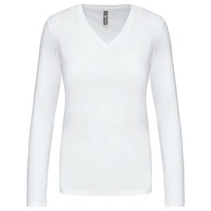 Kariban K382 - DAMEN LANGARM T-SHIRT MIT V-AUSSCHNITT