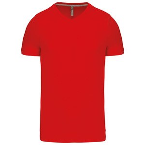 Kariban K357 - HERREN KURZARM T-SHIRT MIT V-AUSSCHNITT Rot