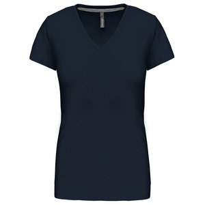 Kariban K381 - DAMEN KURZARM T-SHIRT MIT V-AUSSCHNITT Navy/Navy