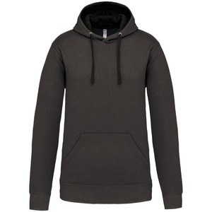 Kariban K446 - BICOLOR KAPUZEN SWEATSHIRT Dark Grey / Black