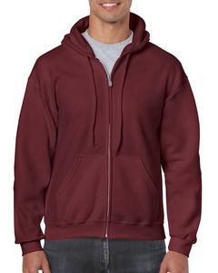 Gildan GI18600 - Kapuzen-Sweatshirt mit Reißverschluss Herren Kastanienbraun