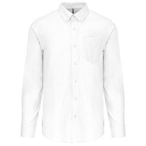 Kariban K533 - Pflegeleicht Herren Langarm Oxford Hemd Weiß