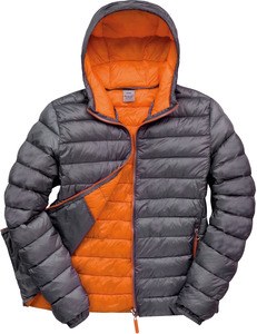 Result R194M - Herren Schneevogel gepolsterte Jacke Grey/ Orange