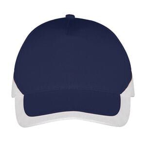 SOL'S 00595 - 5 Panel Contrast Cap Booster French marine / Blanc