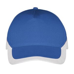 SOL'S 00595 - 5 Panel Contrast Cap Booster Royal / Blanc