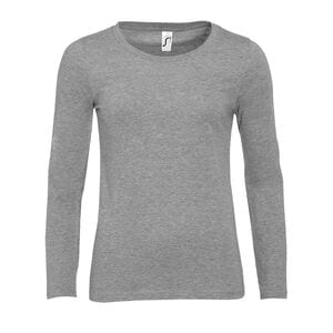 SOL'S 11425 - Damen T-Shirt Langarm Majestic Grau meliert