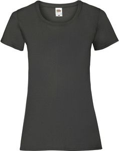 Fruit of the Loom SC61372 - Damen T-Shirt 100% Baumwolle Light Graphite