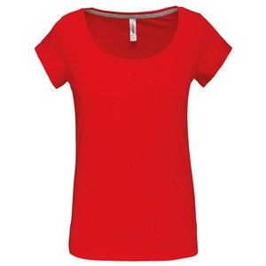 Kariban K384 - Damen-Kurzarm-T-Shirt mit U-Boot-Ausschnitt