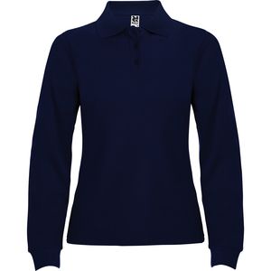 Roly PO6636 - Estrella Woman Tailliertes Langarm Poloshirt Marineblau