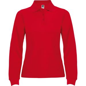 Roly PO6636 - Estrella Woman Tailliertes Langarm Poloshirt Rot
