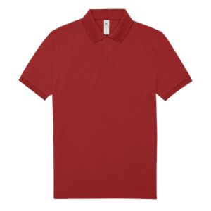 B&C BCID1 - Kurzarm Poloshirt für Herren Rot