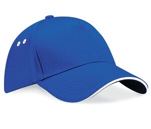 Beechfield BF15C - 5-Panel Cap 100% Baumwolle Royal/White