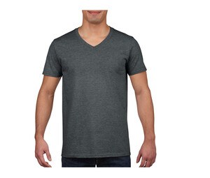 Gildan GN646 - Herren T-Shirt mit V-Ausschnitt aus 100% Baumwolle Dark Heather