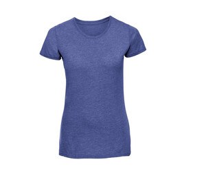 Russell JZ65F - Damen Polo T-Shirt Kurzarm Blue Marl