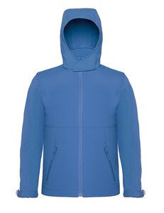 B&C BC651 - Hooded Softshell Jacke für Kinder Azure
