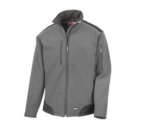 Result RS124 - Ripstop Softshell Arbeitskleidung Jacke Grau / Schwarz