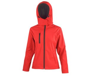 Result RS23F - Performance Kapuzenjacke Rot / Schwarz