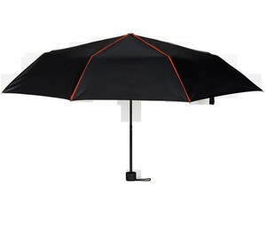 Black&Match BM920 - Mini faltbarer Regenschirm Black/Orange