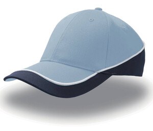 Atlantis AT088 - Kontrastierende 6-Panel-Kappe Light Blue/Navy