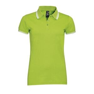 SOL'S 00578 - Damen Poloshirt Kurzarm Pasadena Lime / White