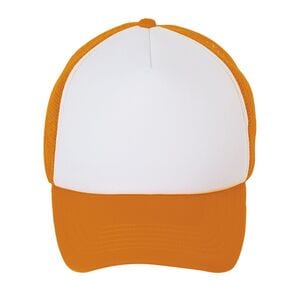 SOL'S 01668 - 5 Panel Mesh Cap Bubble White/ Neon Orange