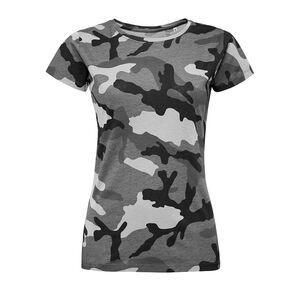 SOL'S 01187 - Damen Rundhals T-Shirt Camouflage Grey Camo