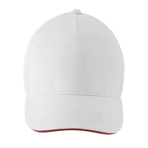 SOL'S 02116 - Longchamp 5 Panel Cap Weiß