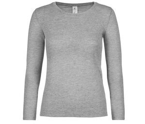 B&C BC06T - Langarm-T-Shirt für Damen Sport Grey
