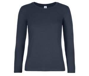 B&C BC08T - Langarm-T-Shirt für Damen Navy