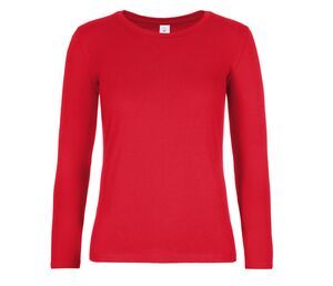 B&C BC08T - Langarm-T-Shirt für Damen Rot