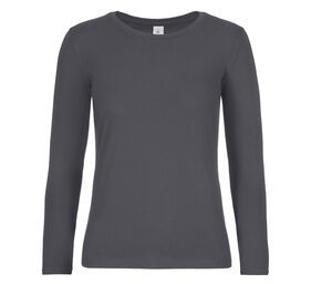 B&C BC08T - Langarm-T-Shirt für Damen Dunkelgrau