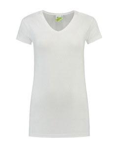 Lemon & Soda LEM1262 - T-Shirt V-Ausschnitt Kinderbett / elastisch für sie Weiß