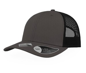 ATLANTIS AT173 - Casquette en polyester recyclé Dark Grey / Black