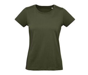 B&C BC049 - Damen T-Shirt 100% Bio-Baumwolle Urban Khaki