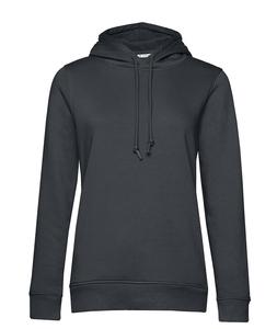 B&C BCW34B - Damen Kapuzenpullover aus Bio-Baumwolle Asphalt