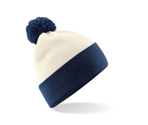 Beechfield BF451 - Zwei-Ton-Snowstar®-Mütze Off White / French Navy